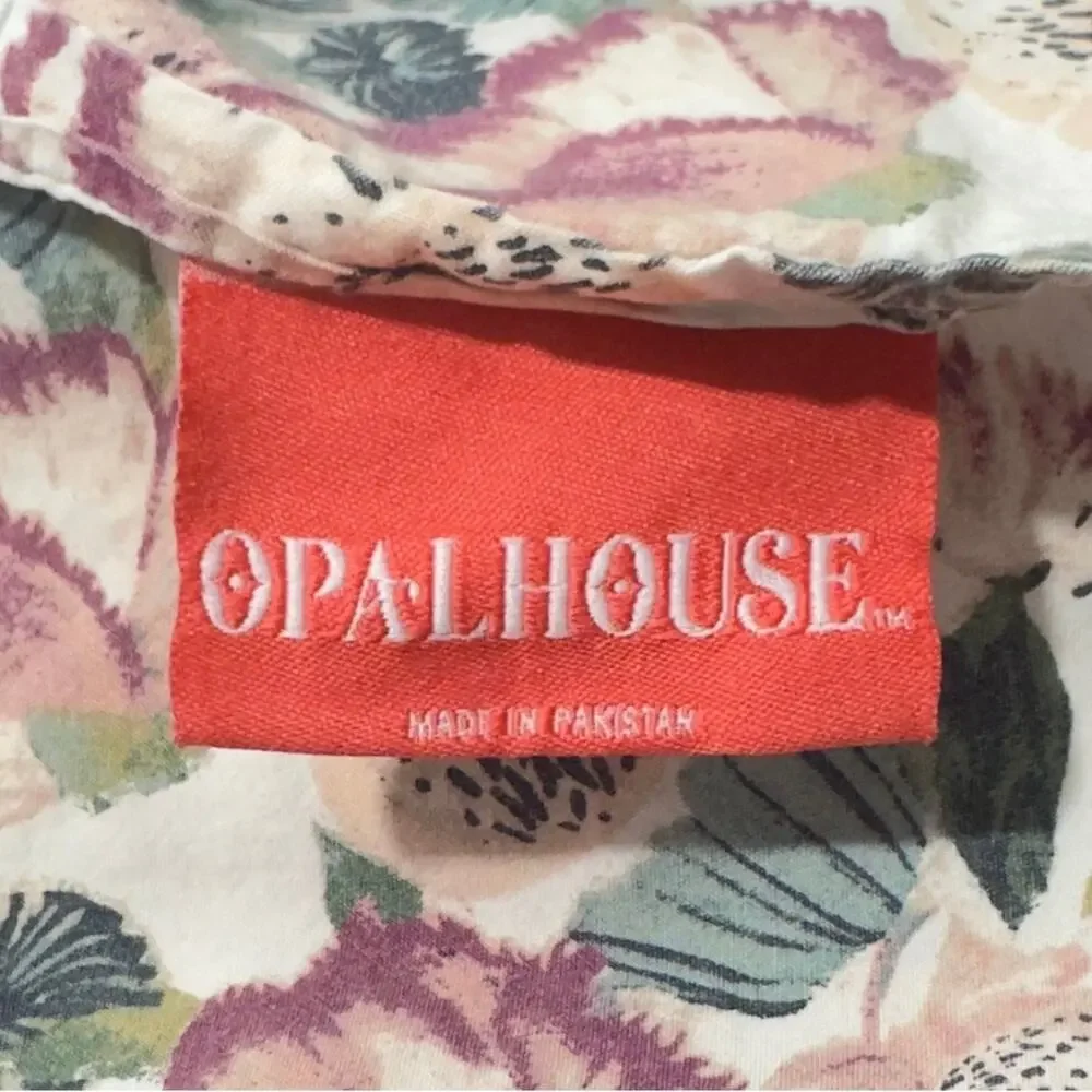 OPAL HOUSE Floral Green & Pink Twin Sheet Set and Pillowcase
